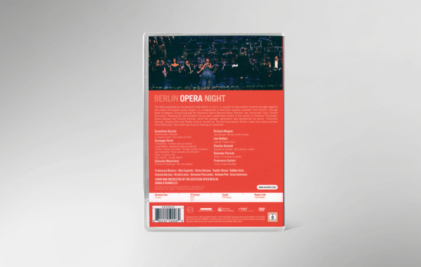 Rückseite der DVD zur 18. festlichen Operngala mit allen Titeln und Interpreten